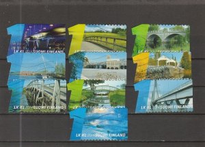 Finland  Scott#  1468-1477  Used  (2014 Bridges)