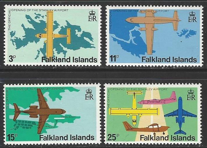 Falkland Islands #287-290 MNH Full Set of 4 Aircraft