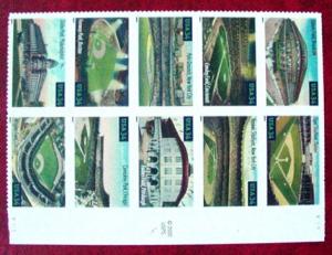 USA 3510a, 34c Legendary Baseball Fields, Block of 10, Se...