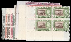 Malayan States - Selangor #102-112 Cat$132, 1957-60 1c-$5, complete set in bl...