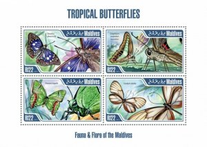 Maldives 2013 MNH-BUTTERFLIES. Michel Code: 4898-4901  |  Scott Code: 3050