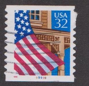 US #2915A Flag over Porch Used PNC Single plate #99999