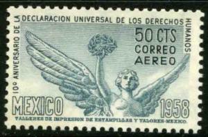 MEXICO C245 50c 10th Anniversary Declaration Human Rights MINT, NH. F-VF