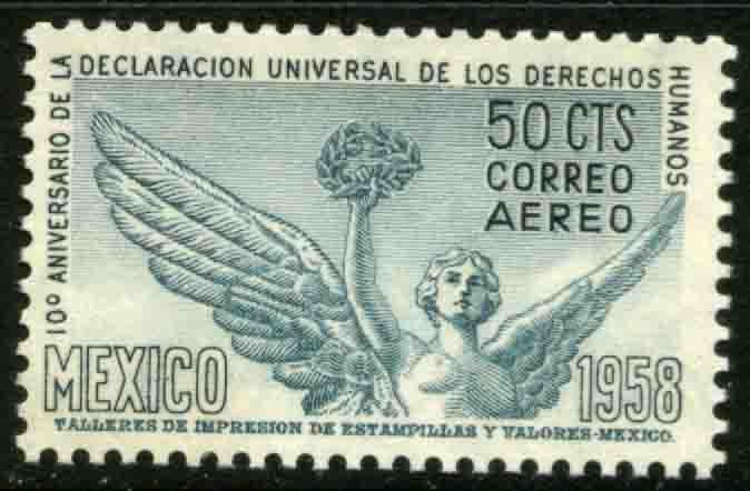 MEXICO C245, 50¢ 10th Anniversary Declaration Human Rights MINT, NH. F-VF