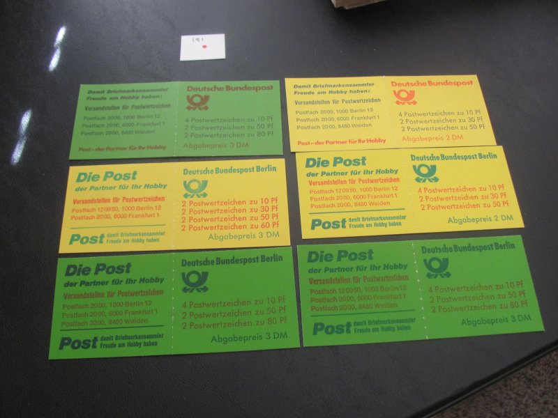 GERMANY AND BERLIN 6 USED BOOKLETS (196)