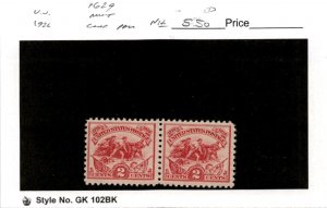 United States Postage Stamp, #629 Mint NH Pair, 1926 Alexander Hamilton (AE)