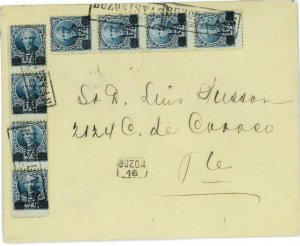 BK1747 - ARGENTINA - POSTAL HISTORY - Jalil # 133  2 strips of 4 on Cover  ERROR