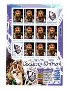 Tuvalu 2006 - NBA Nets - Rodney Buford - Sheet of 12 Stamps - MNH