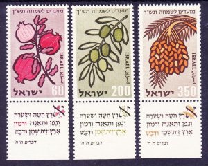 Israel 162-64 MNH 1959 Pomegranates Olives & Dates Set of 3 Very FIne