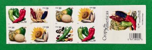 Scott 4008-4012 CROPS OF THE AMERICAS Booklet Pane of 20 US 39¢ Stamps MNH 2006