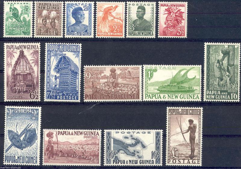 PAPUA NEW GUINEA  SC#122/36 PICTORIALS  MINT NH