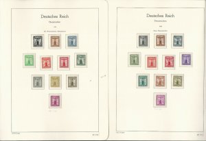 Germany Stamp Collection on 4 Hingless Lighthouse Pages, 1938-44 WWII, JFZ