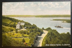 1905 Limerick Ireland Color Picture Postcard Cover River Shannon Foynes