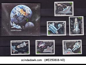 BULGARIA - 1991 SPACE MISSION - SET OF 6-STAMPS & 1-M/S MNH