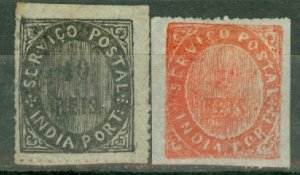 HN: Portuguese India 36 unused no gum, 38 mint CV $62