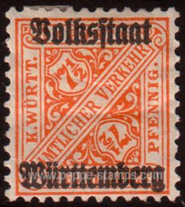 Wurttemberg #O153 Mint - 1919 7 1/2pf.  - Official Stamps