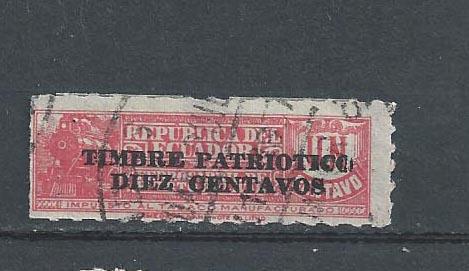 ECUADOR STAMP VFU 1936 TOBACCO STAMP OVERPRINTED IN BL #EC10