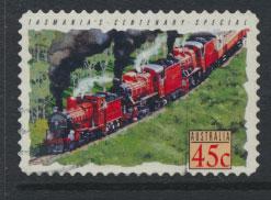 Australia SG 1411  Used  -Trains self adhesive 