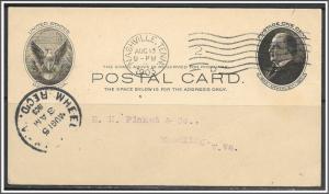 US #UX18 McKinley Advertising Postal Card Used