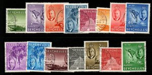 SEYCHELLES SG158/72 1952 DEFINITIVE SET FINE USED