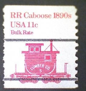 United States, Scott #1905a, used(o), 1984,  Caboose of 1890s  11¢