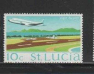 ST. LUCIA #266 1970 10c VIGIE AIRPORT MINT VF NH O.G