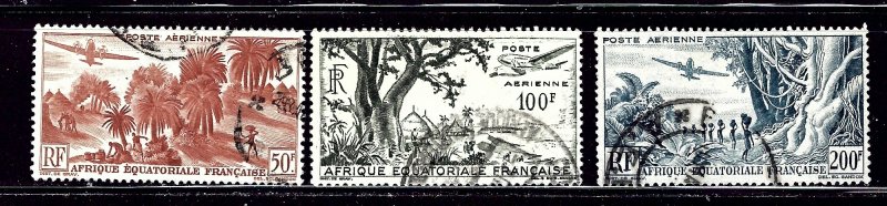 French Equatorial Africa C31-33 Used 1946 set