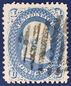 United States, Scott #63, F-VF used, short perf, light corner crease upper left