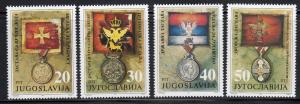 Yugoslavia 2119-22 - Mint-NH - Flags and Medals ($3.50)