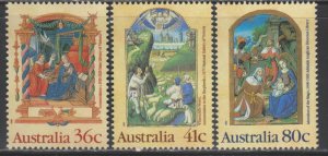 Australia,   Christmas (SC# 1159-1161) MNH SET