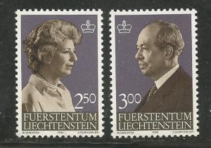 Liechtenstein MNH sc# 767-8 Royal Family 2014CV $5.00