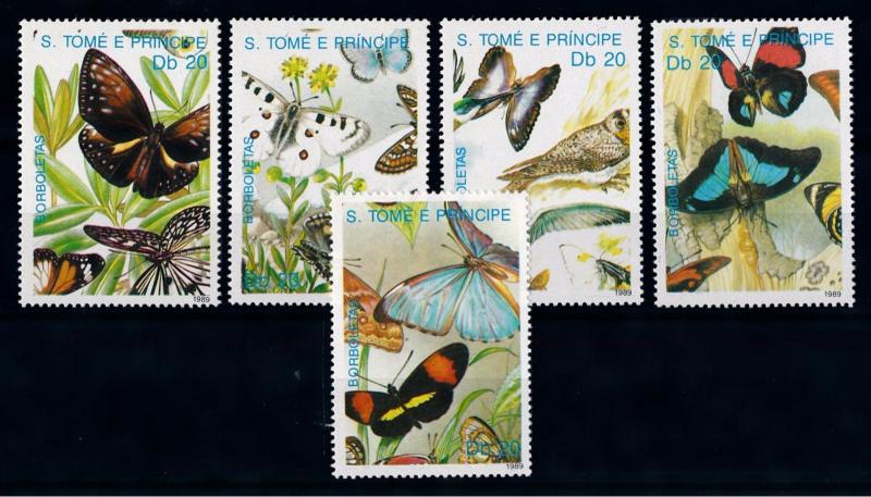 [70399] Sao Tome & Principe 1989 Insects Butterflies  MNH