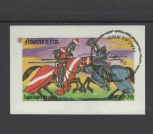 NAGALAND OF INDIA 1976 ENGLISH KNIGHTS MINT VF NH O.G IMP. CTO S/S (12NAG)