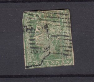 India QV 1854 2 Anna Green Imperf SG31 BP9322