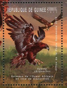 Bird Stamp Eagle Aquila Chrysaetos African Fauna S/S MNH #9192 / Bl.2081