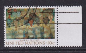 United Nations  New York  #247 cancelled 1974  mural  10c