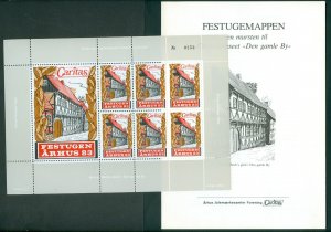 Denmark. 1983. Christmas Sheet, Folder MNH Local: Aarhus. Caritas.The Old Town