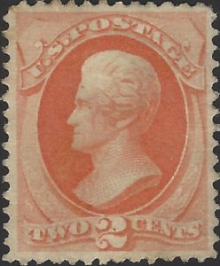 US Scott #178 Mint 2 Cent Vermillion 1875 Andrew Jackson Stamp