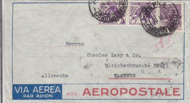 1931, Brazil to Germany (24287)