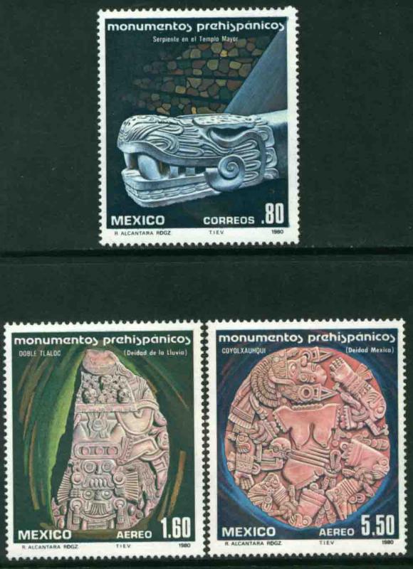 MEXICO 1194, C625-C626, Pre-Hispanic Monuments. MINT, NH. F-VF.