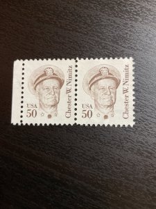 US SC# 1869 Chester W. Nimitz Pair Unused
