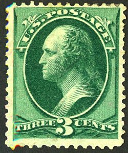 U.S. #158 MINT OG HR THINS DIST. GUM