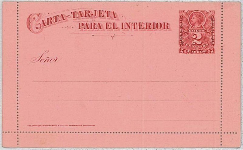 37488 - CHILE - Stationery Postcard: COLUMBUS COLOMBO - Higgings & Gage #1-