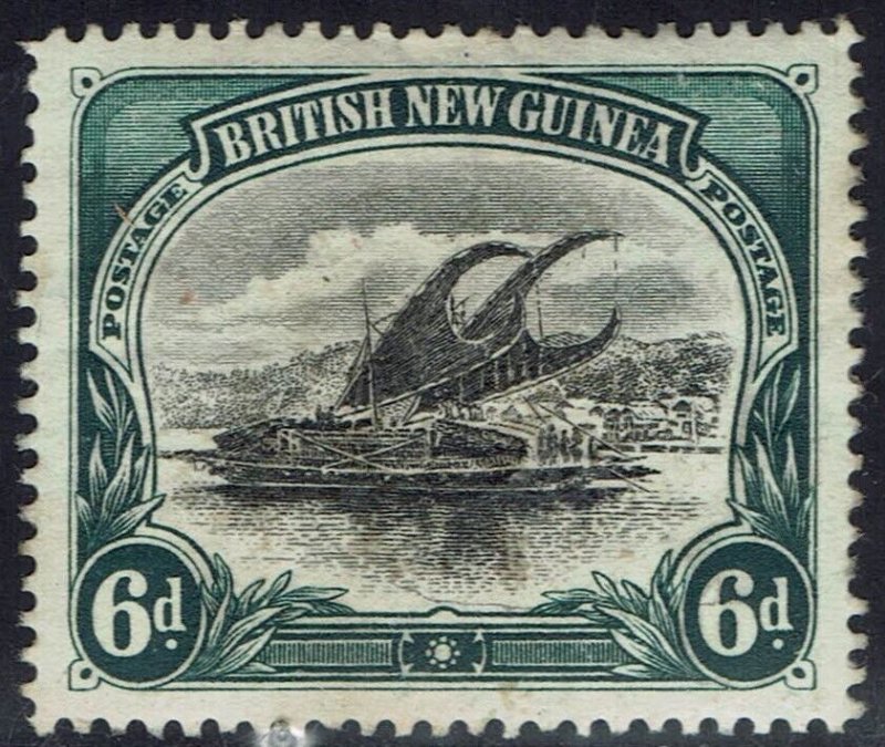 PAPUA 1901 LAKATOI BRITISH NEW GUINEA 6D HORIZONTAL WMK