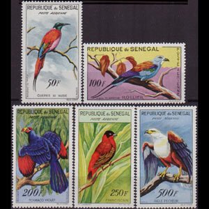 SENEGAL 1960 - Scott# C26-30 Birds Set of 5 NH back thin