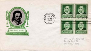 USA 1940 FDC Sc 874 Ioor Cachet John James Audubon First Day Cover (Young Image)