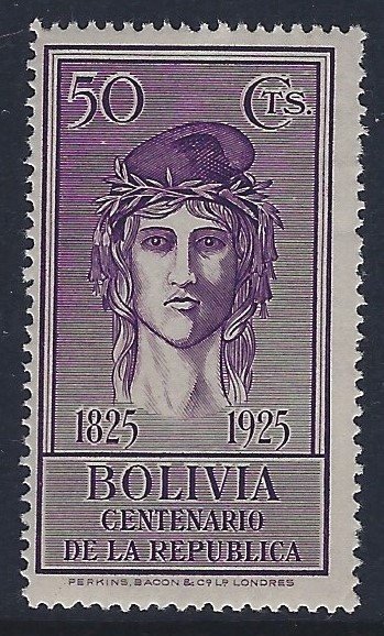 Bolivia, Scott #156; 50c Liberty Head, MNH