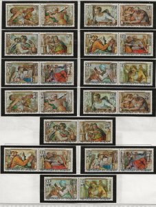 BURUNDI Sc 485-87,C228-30,B65-67,CB35-7+2S/S NH issue of 1975 - ART - SC$72