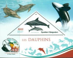 DOLPHINS MARINE FAUNA CHARLES DARWIN MADAGASCAR 2019 MNH STAMP SET 4 SHEETS