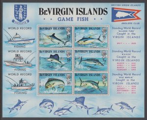 British Virgin Islands 248a Fish Souvenir Sheet MNH VF